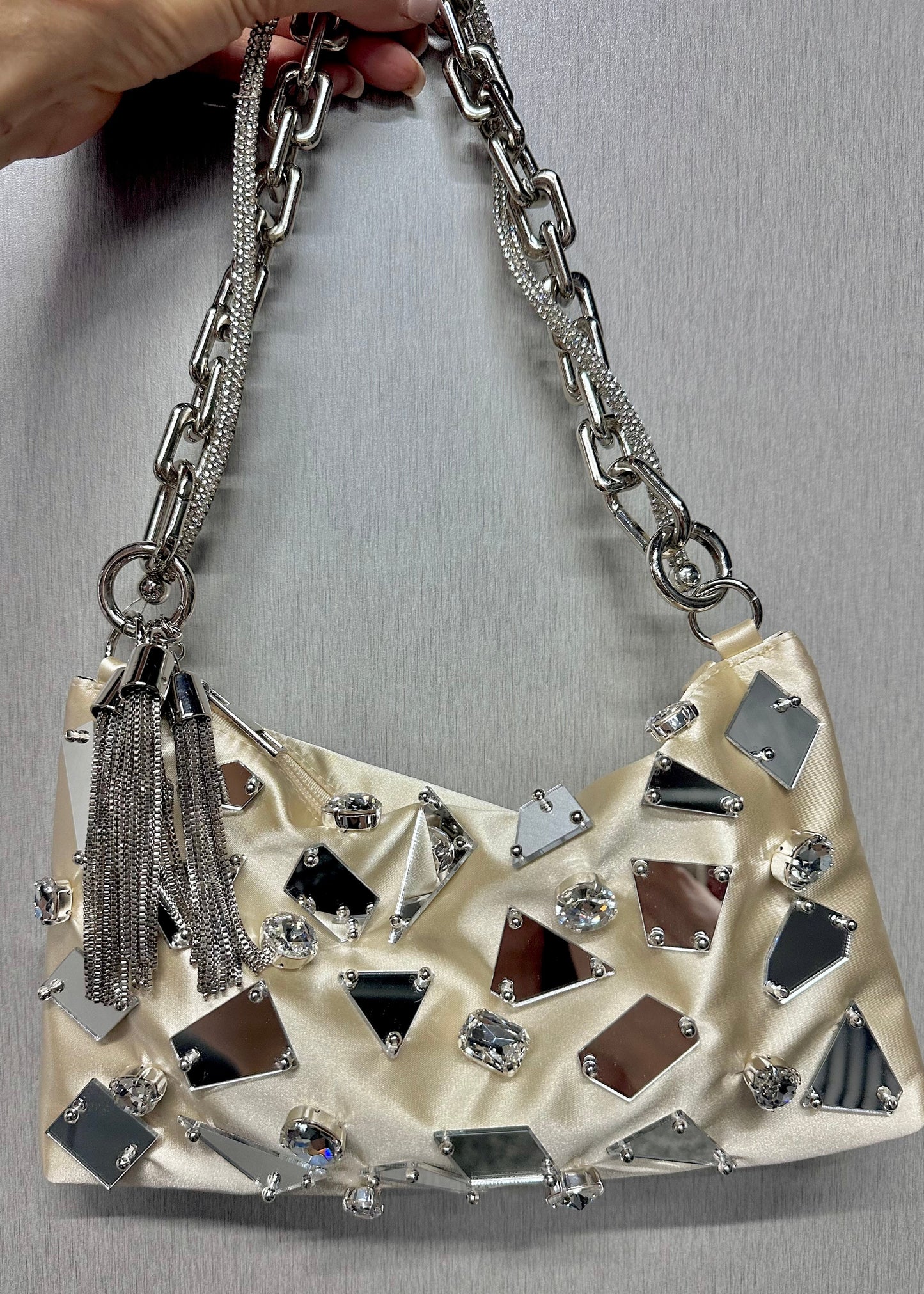 Champagne Class Mirror Shoulder Bag