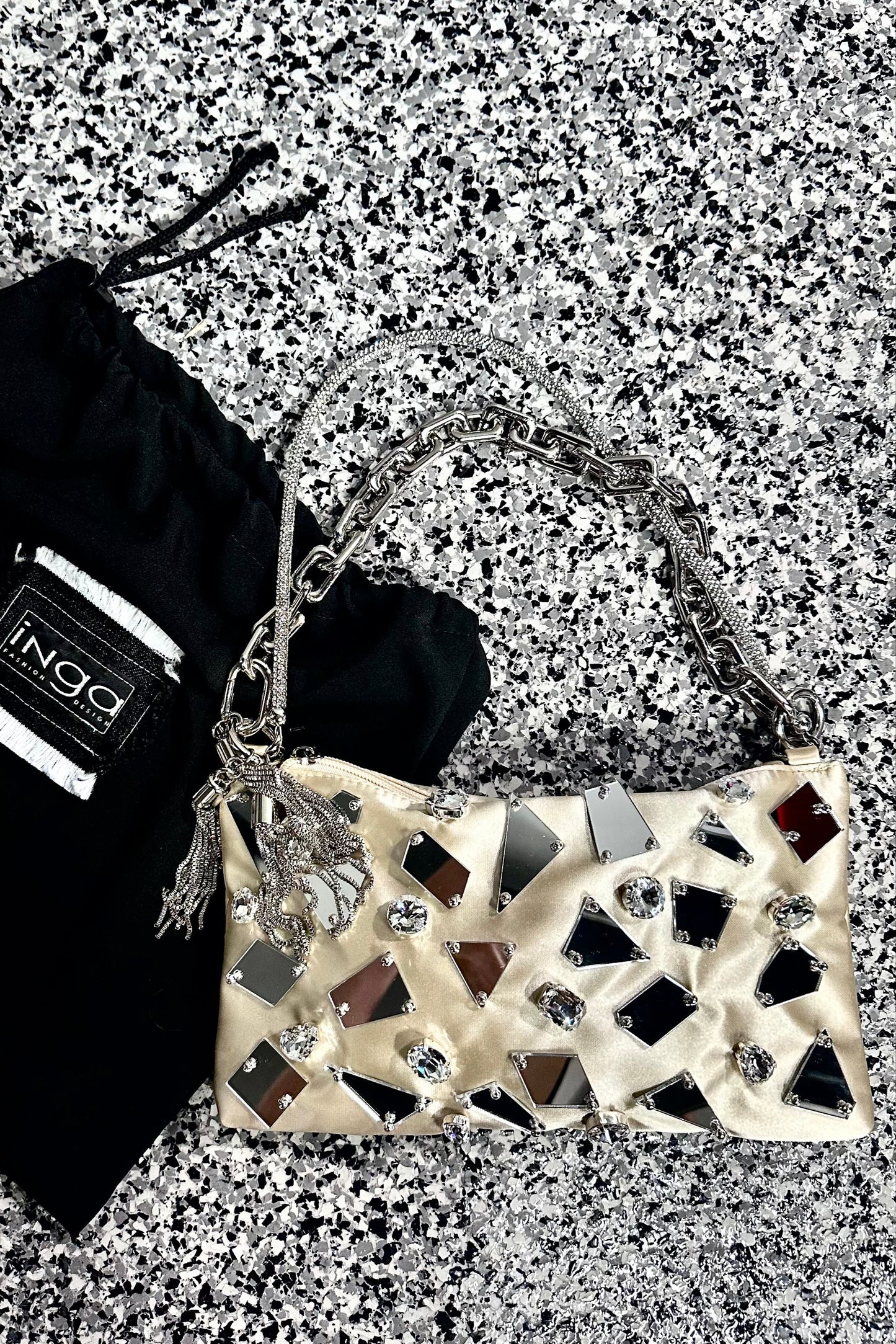 Champagne Class Mirror Shoulder Bag
