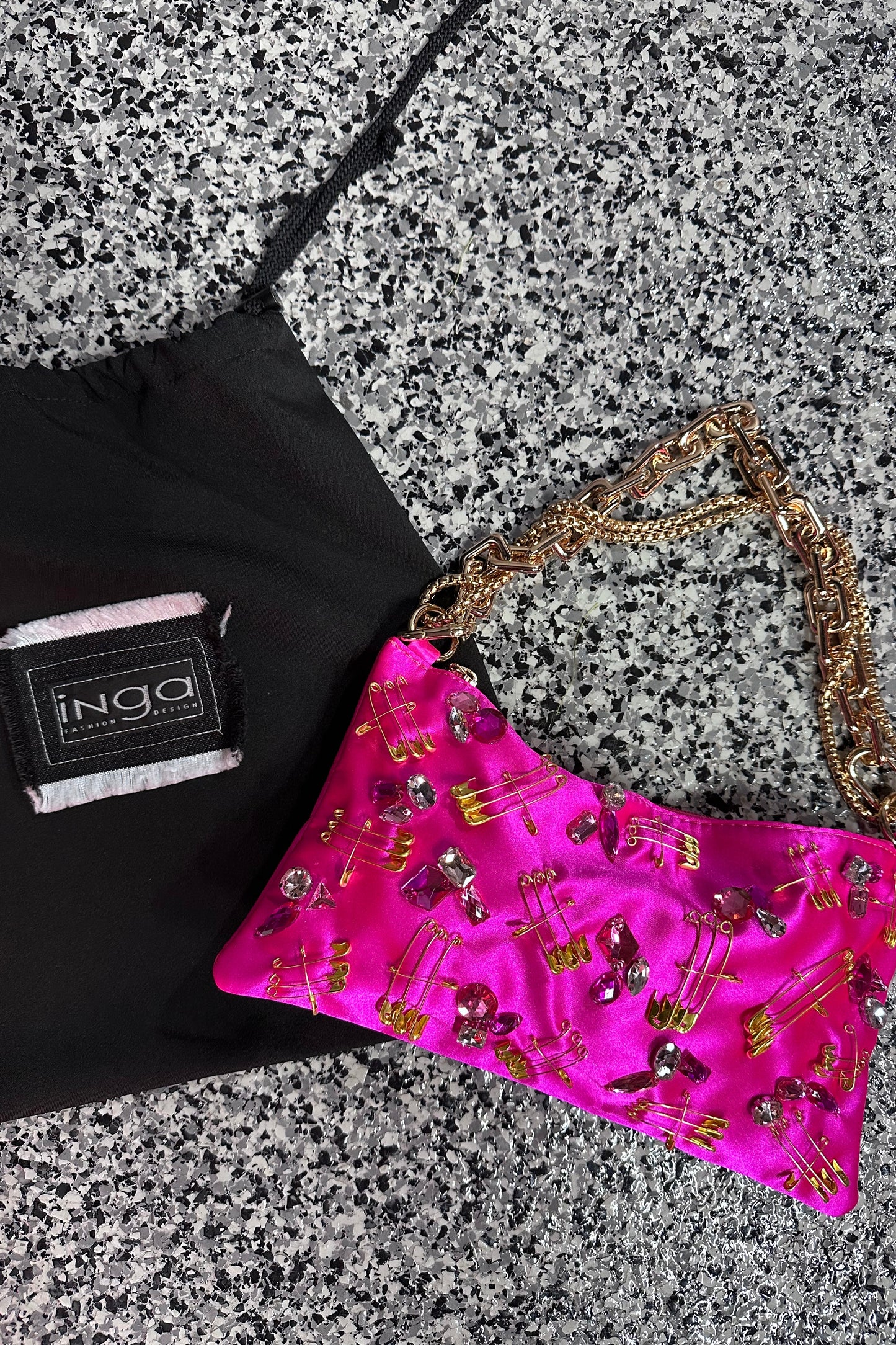Hot Pink Venice Pins Bag