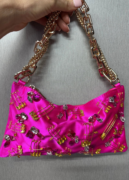 Hot Pink Venice Pins Bag