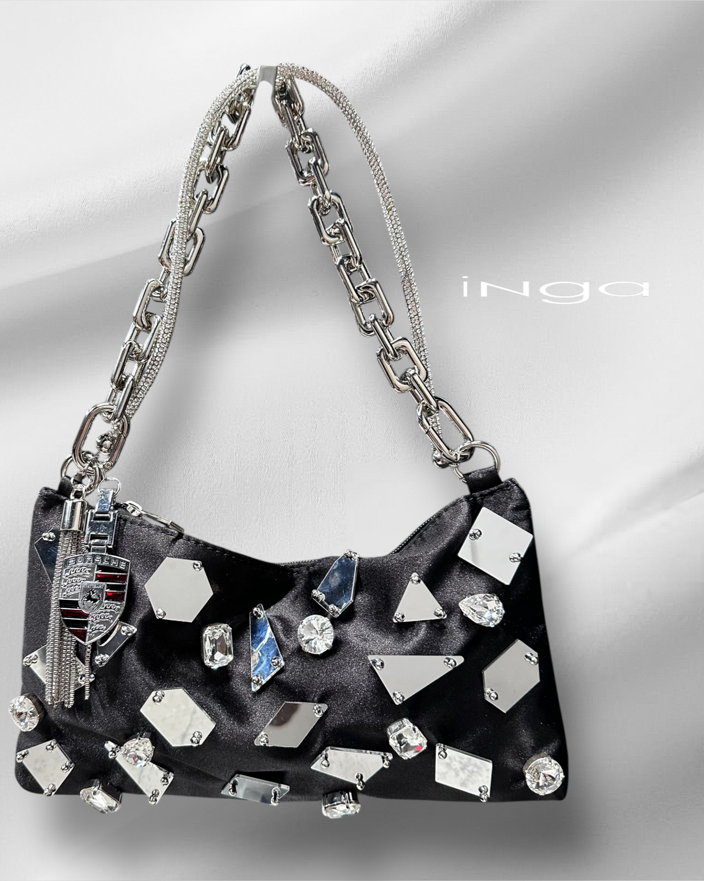 Porsche Glass Mirror Shoulder Bag