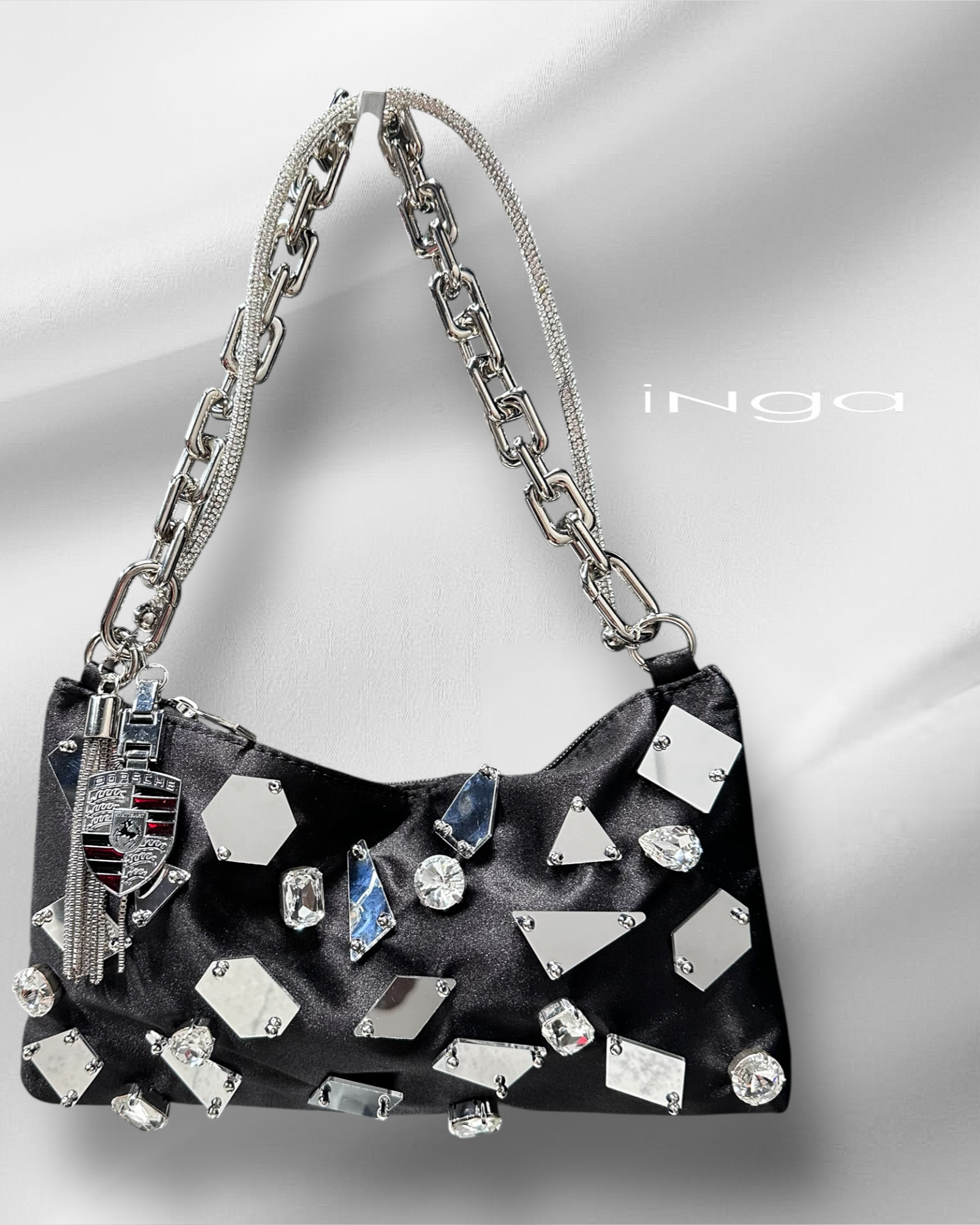 Porsche Glass Mirror Shoulder Bag
