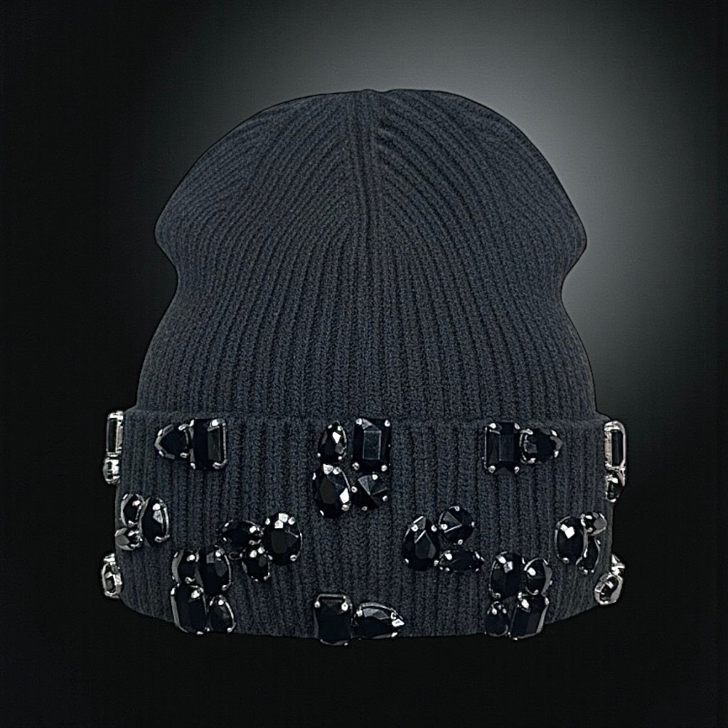 Hollywood Noir Crystal Beanie