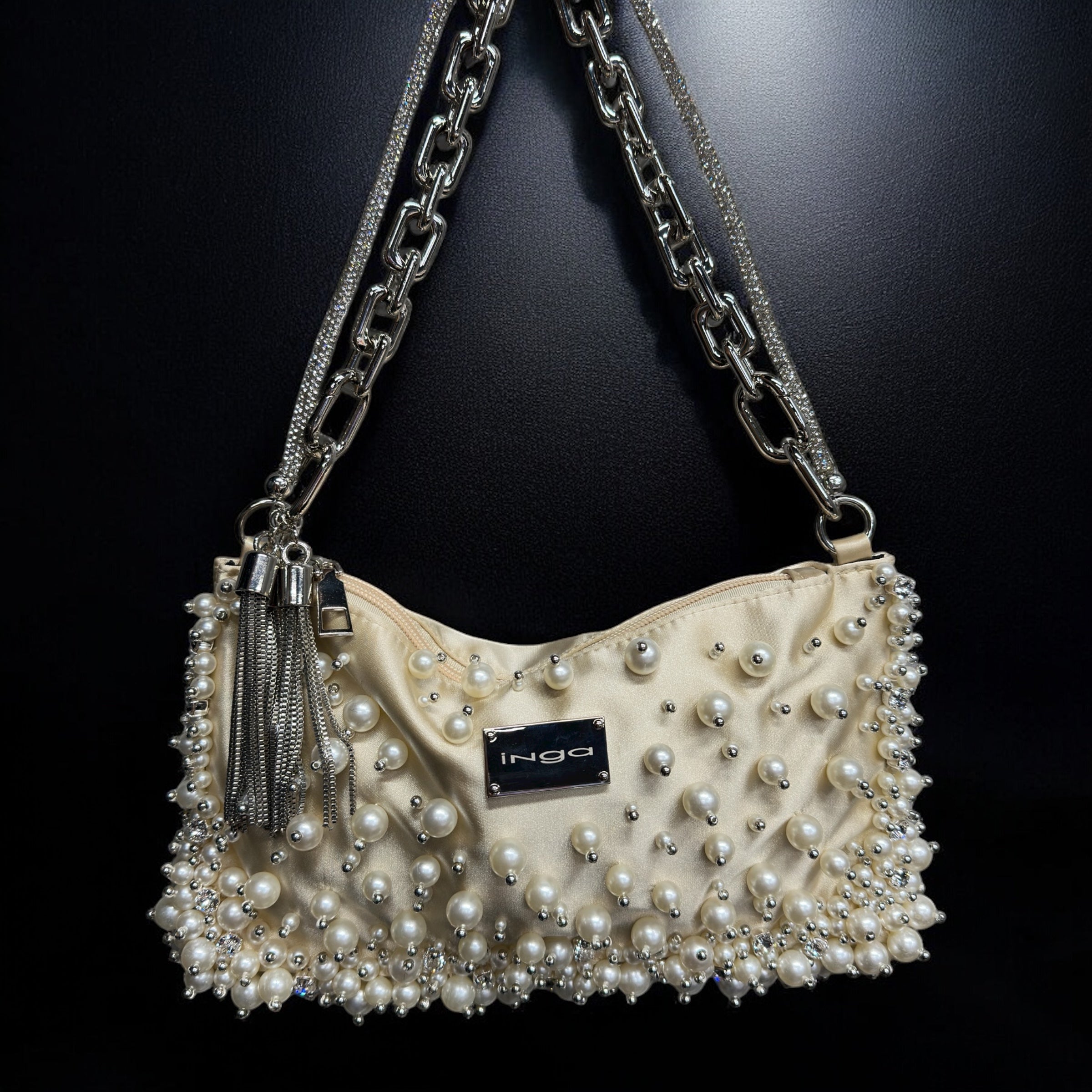 Beverly Champagne Pearls Bag