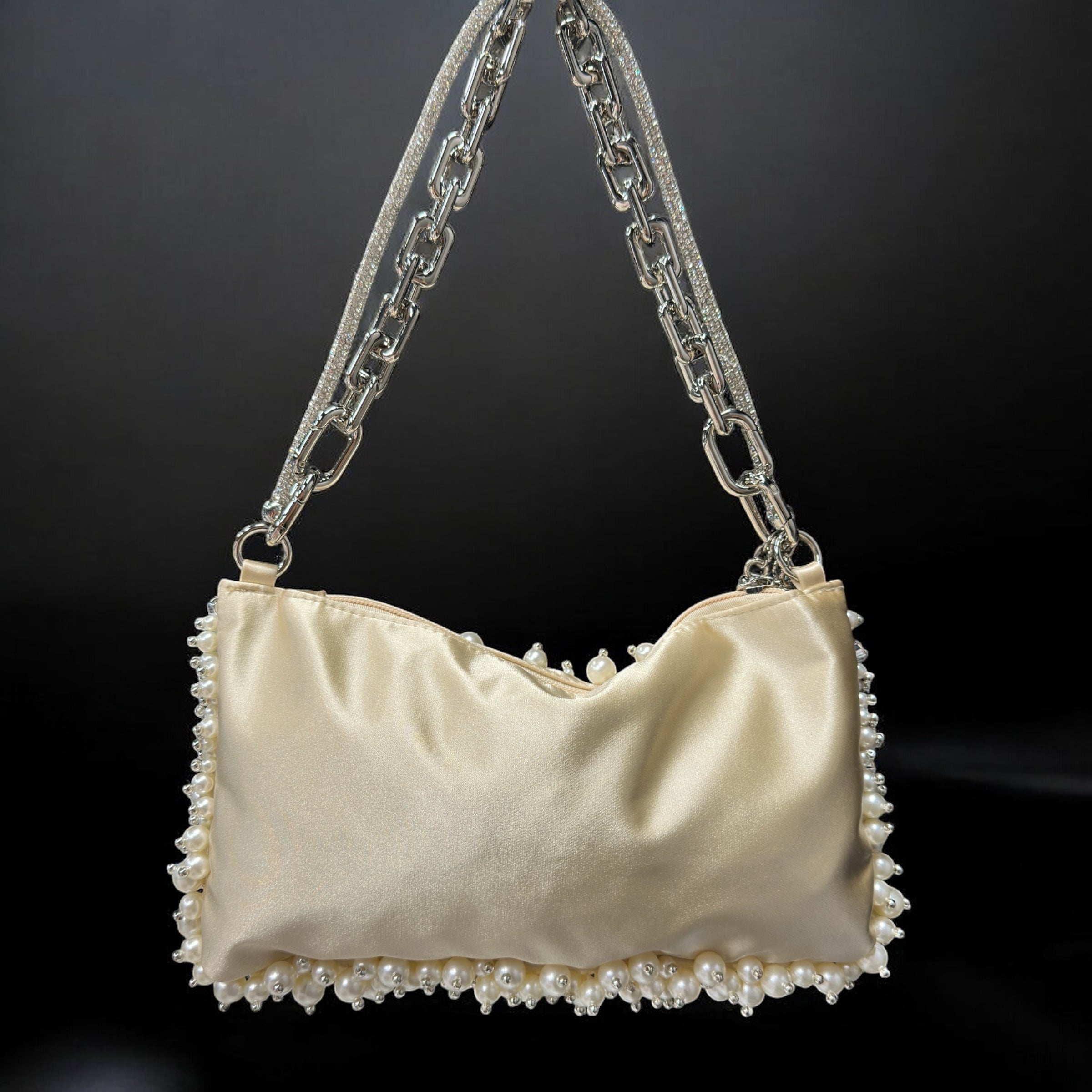 Beverly Champagne Pearls Bag