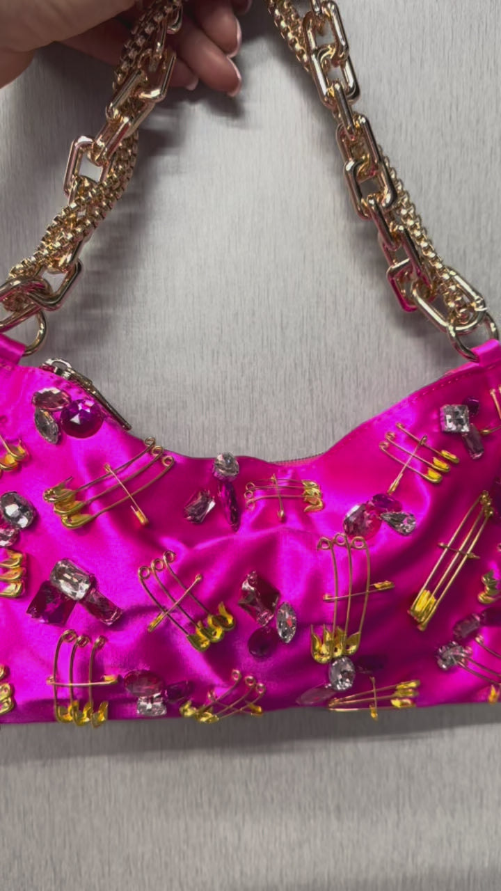Hot Pink Venice Pins Bag
