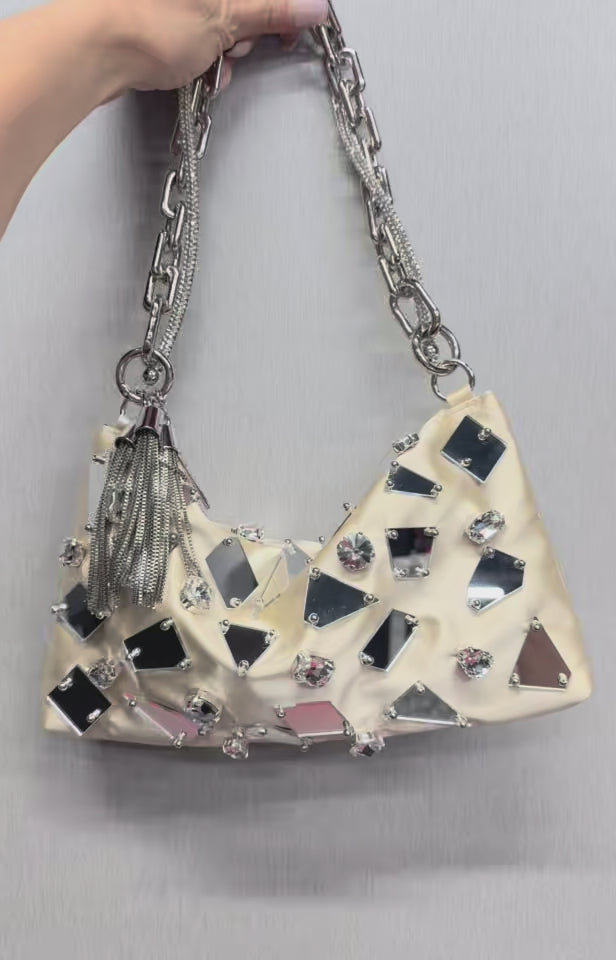 Champagne Class Mirror Shoulder Bag